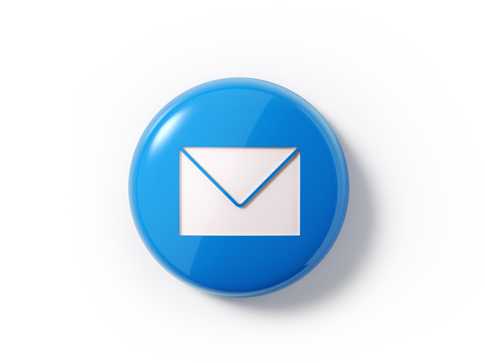 Mail Icon On White Background